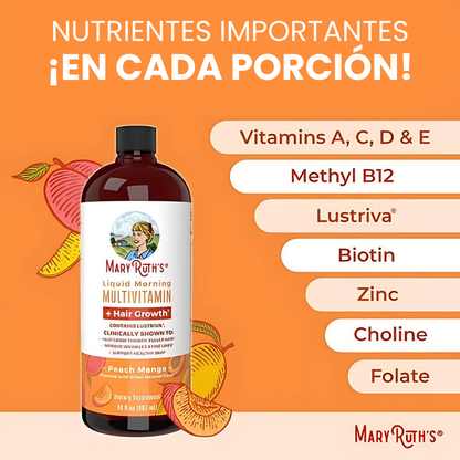 Multivitamínico líquido + Crecimiento del cabello